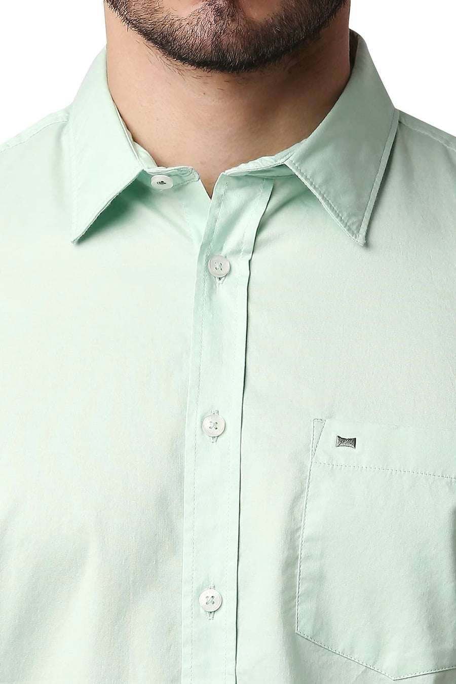 BASICS SLIM FIT JADE GREEN OXFORD SHIRT