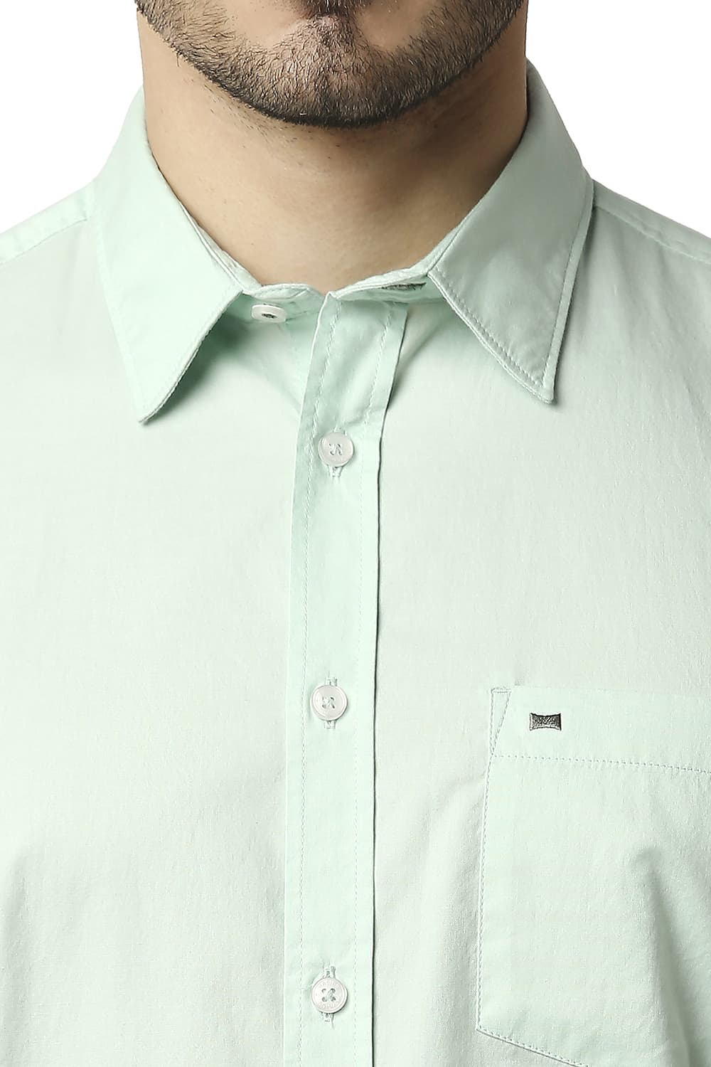 BASICS SLIM FIT OXFORD HALFSLEEVES SHIRT