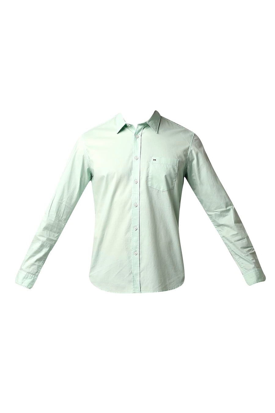 BASICS SLIM FIT JADE GREEN OXFORD SHIRT