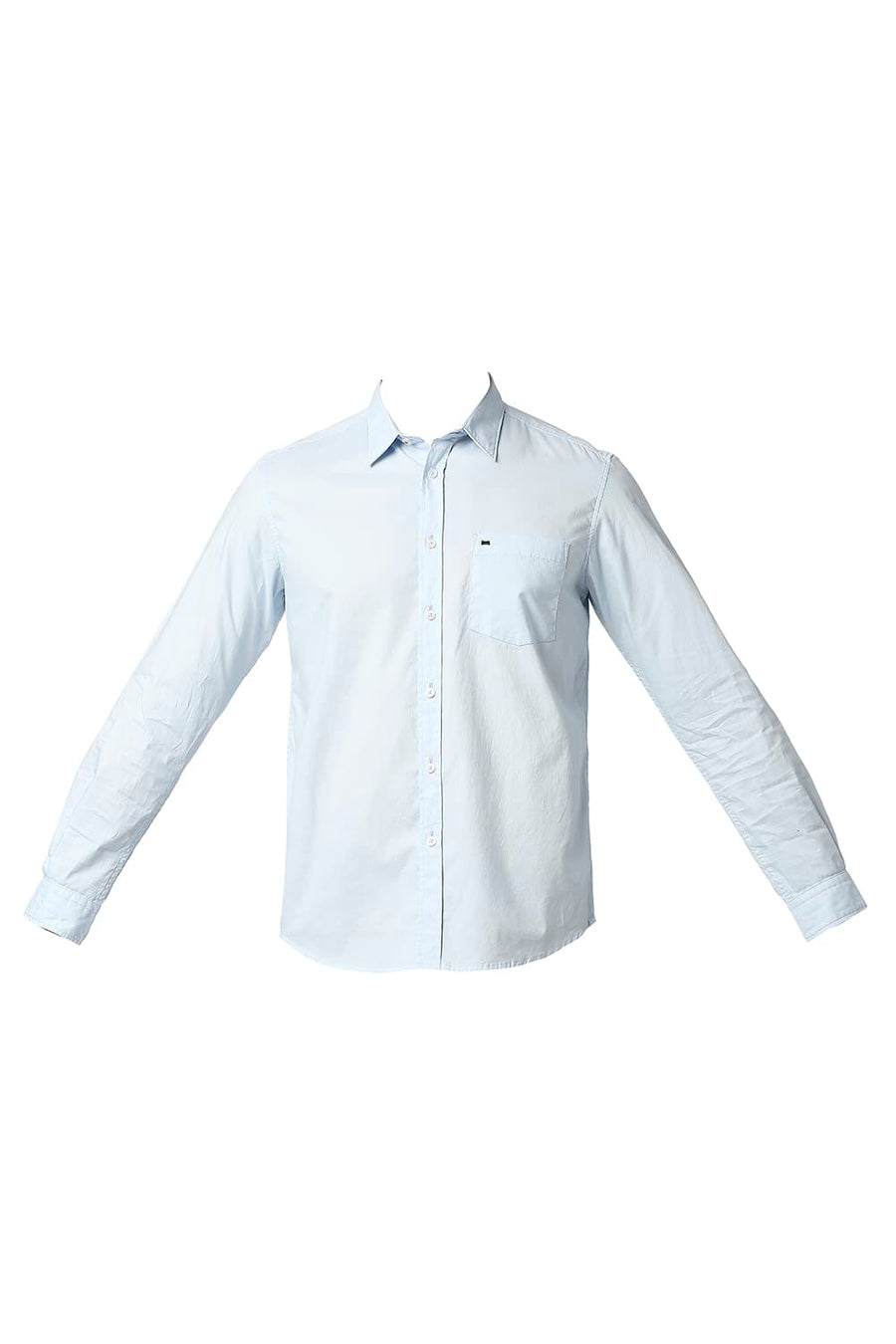 BASICS SLIM FIT OMPHALODES BLUE OXFORD SHIRT
