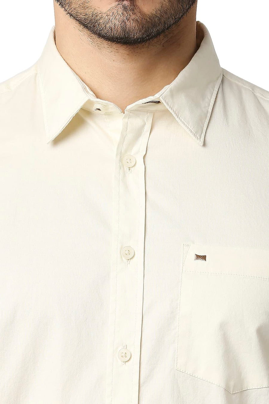 BASICS SLIM FIT TRANSPARENT YELLOW OXFORD SHIRT