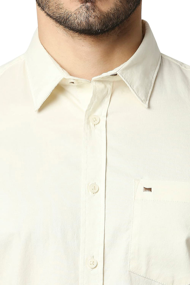 BASICS SLIM FIT OXFORD HALFSLEEVES SHIRT