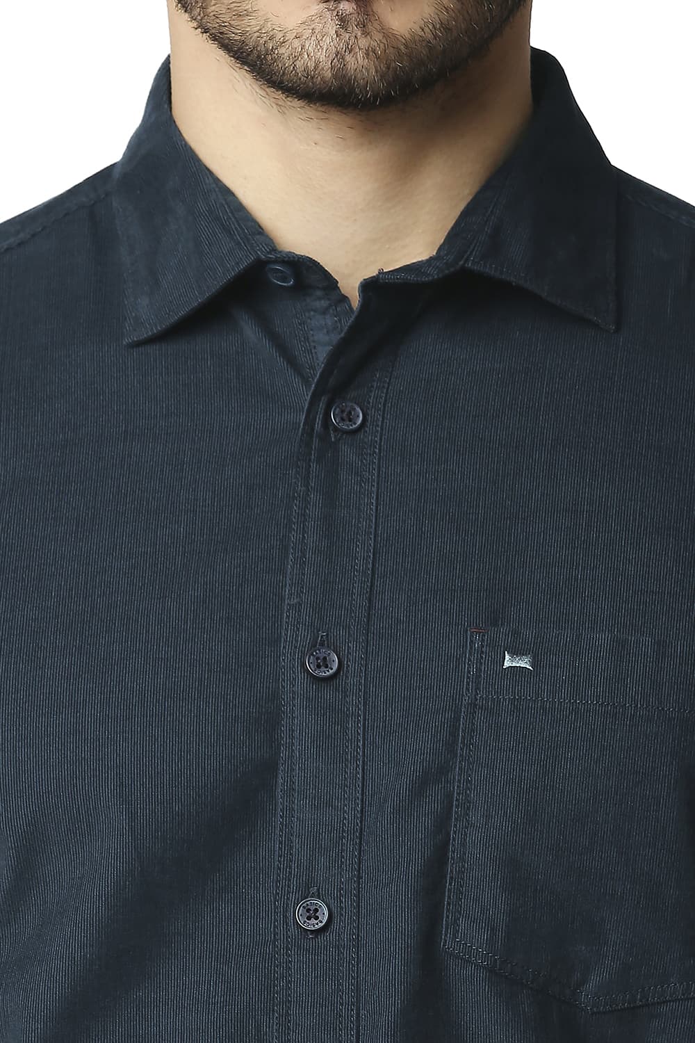 BASICS SLIM FIT CORDUROY SHIRT