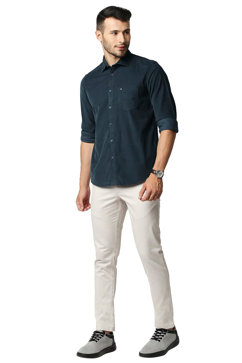 BASICS SLIM FIT CORDUROY SHIRT