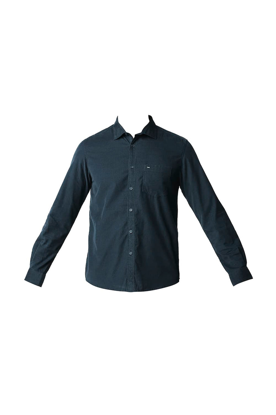BASICS SLIM FIT MIDNIGHT NAVY CORDUROY SHIRT