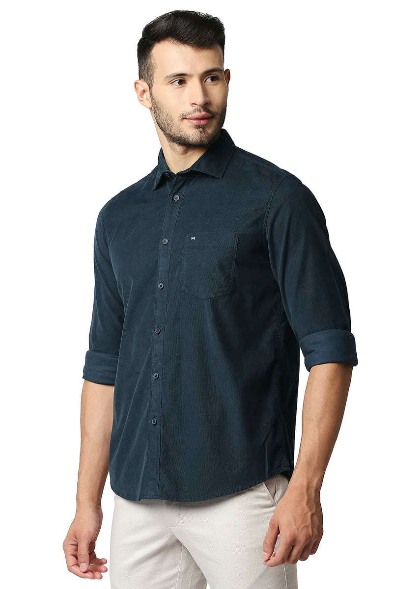 BASICS SLIM FIT CORDUROY SHIRT