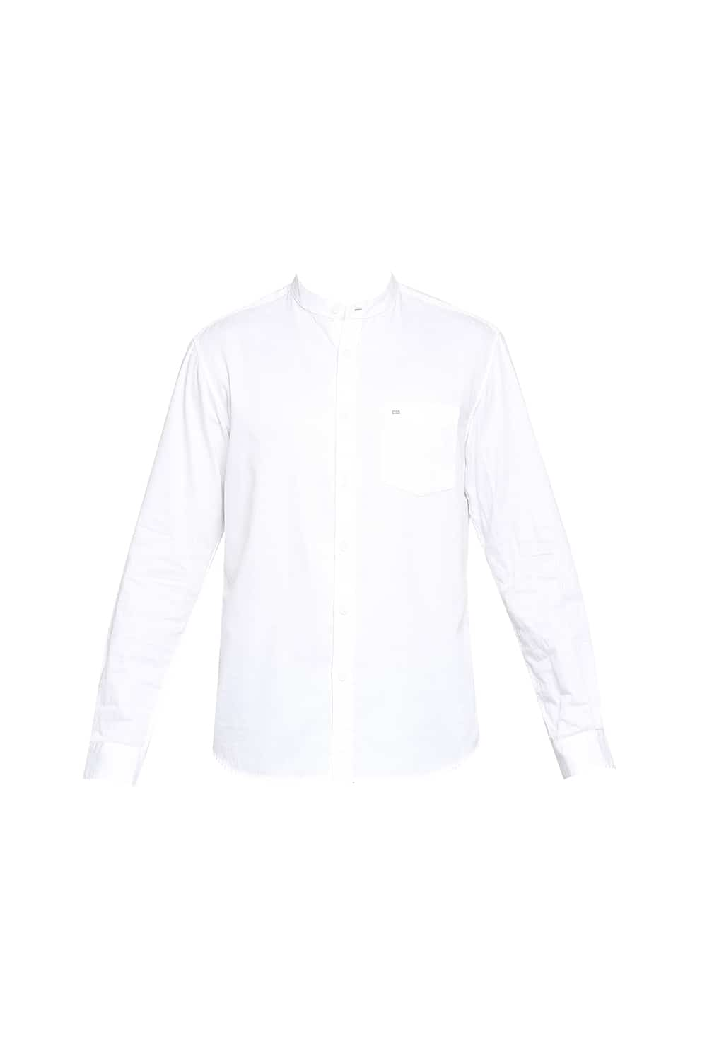 BASICS SLIM FIT BROKEN TWILL SLUB SHIRT