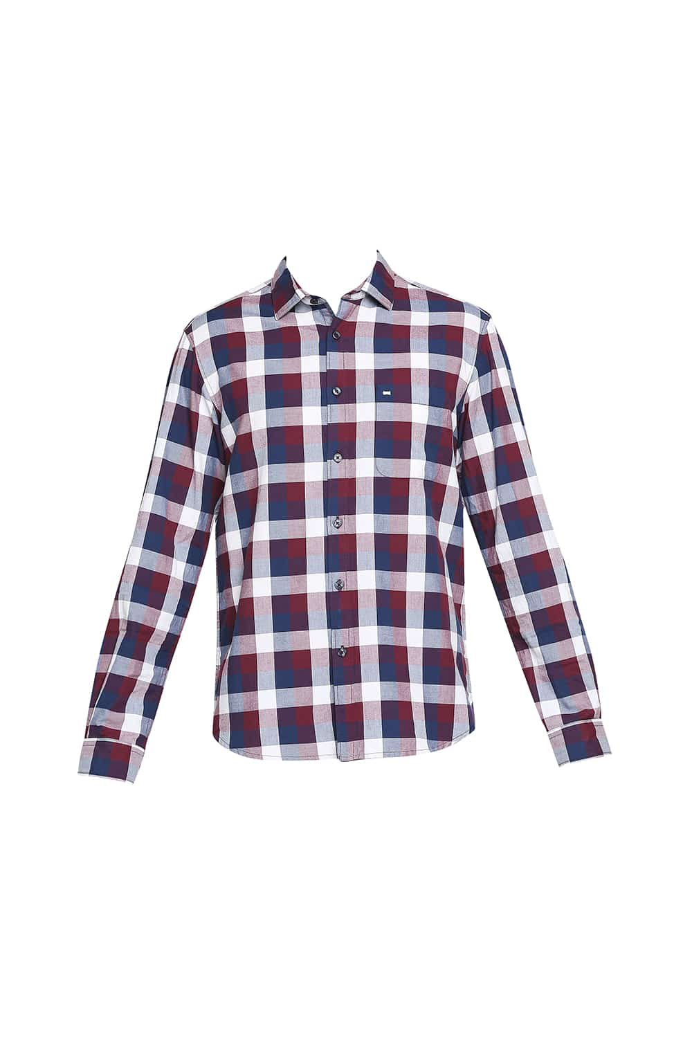 BASICS SLIM FIT OXFORD CHECKS SHIRT