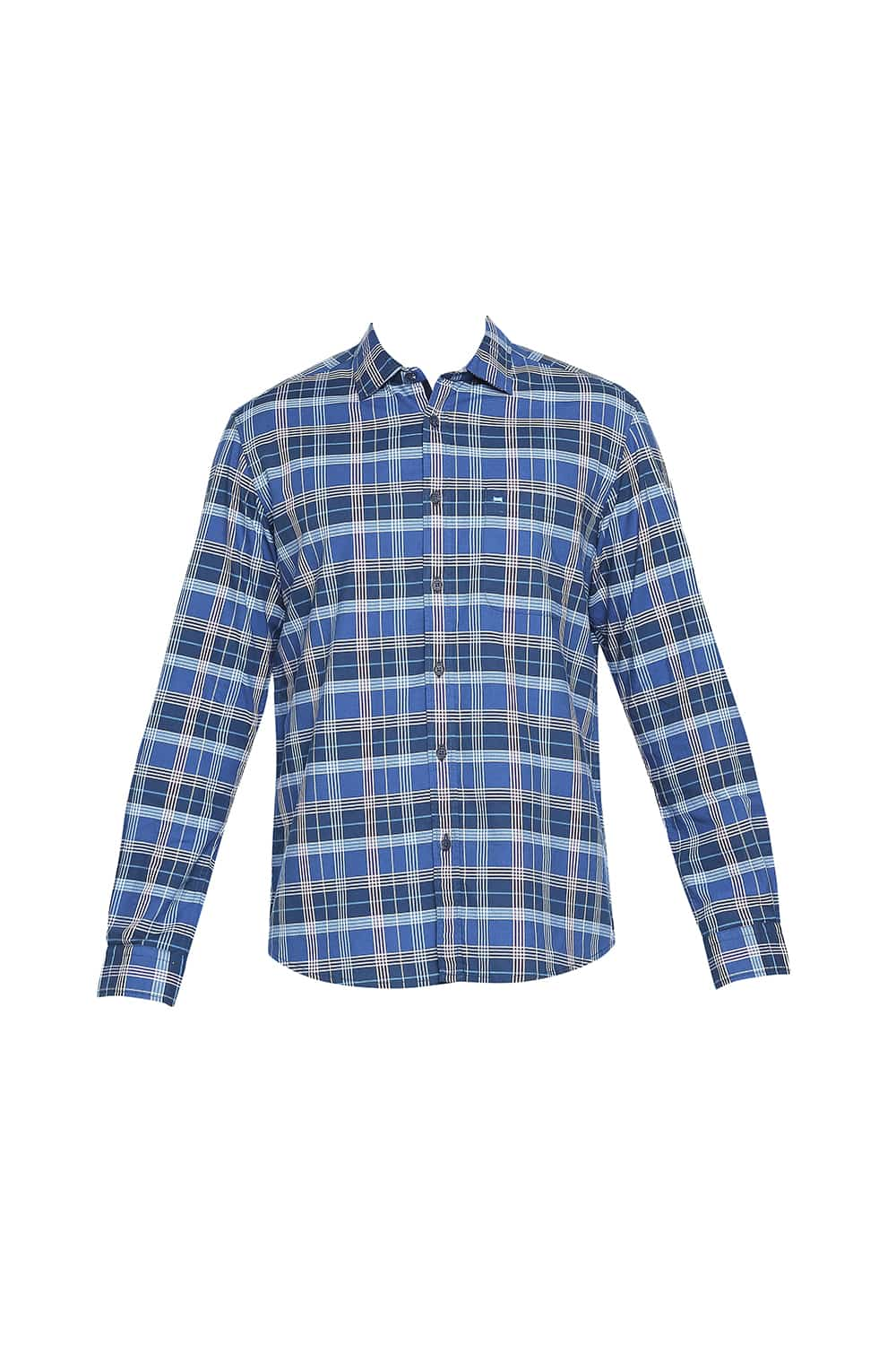 BASICS SLIM FIT OXFORD CHECKS SHIRT