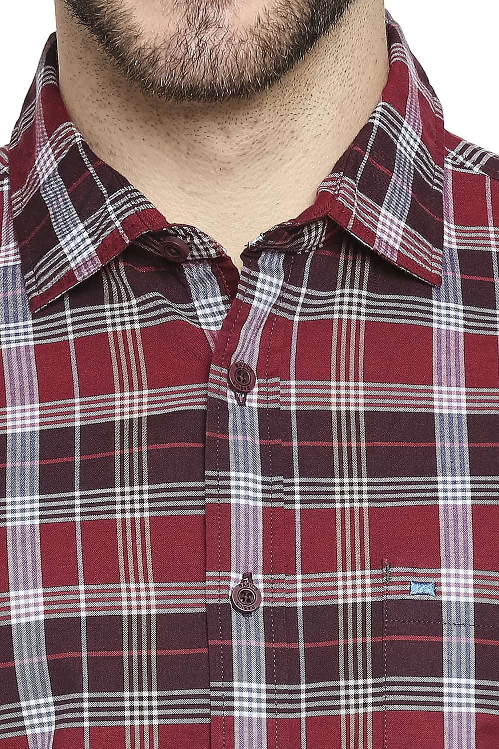 BASICS SLIM FIT OXFORD CHECKS SHIRT