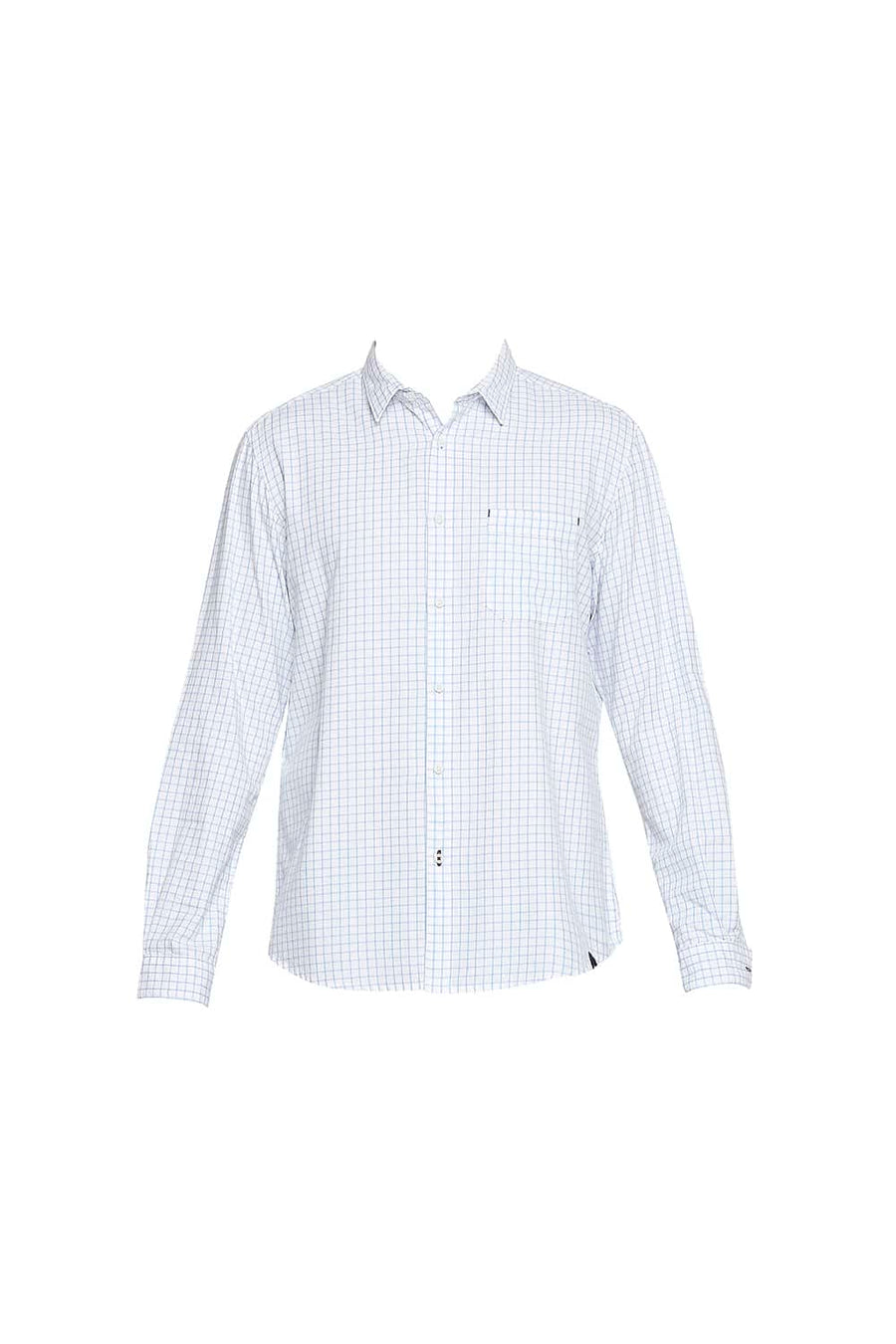 BASICS SLIM FIT BRILLIANT WHITE GRINDLE CHECKS SHIRT