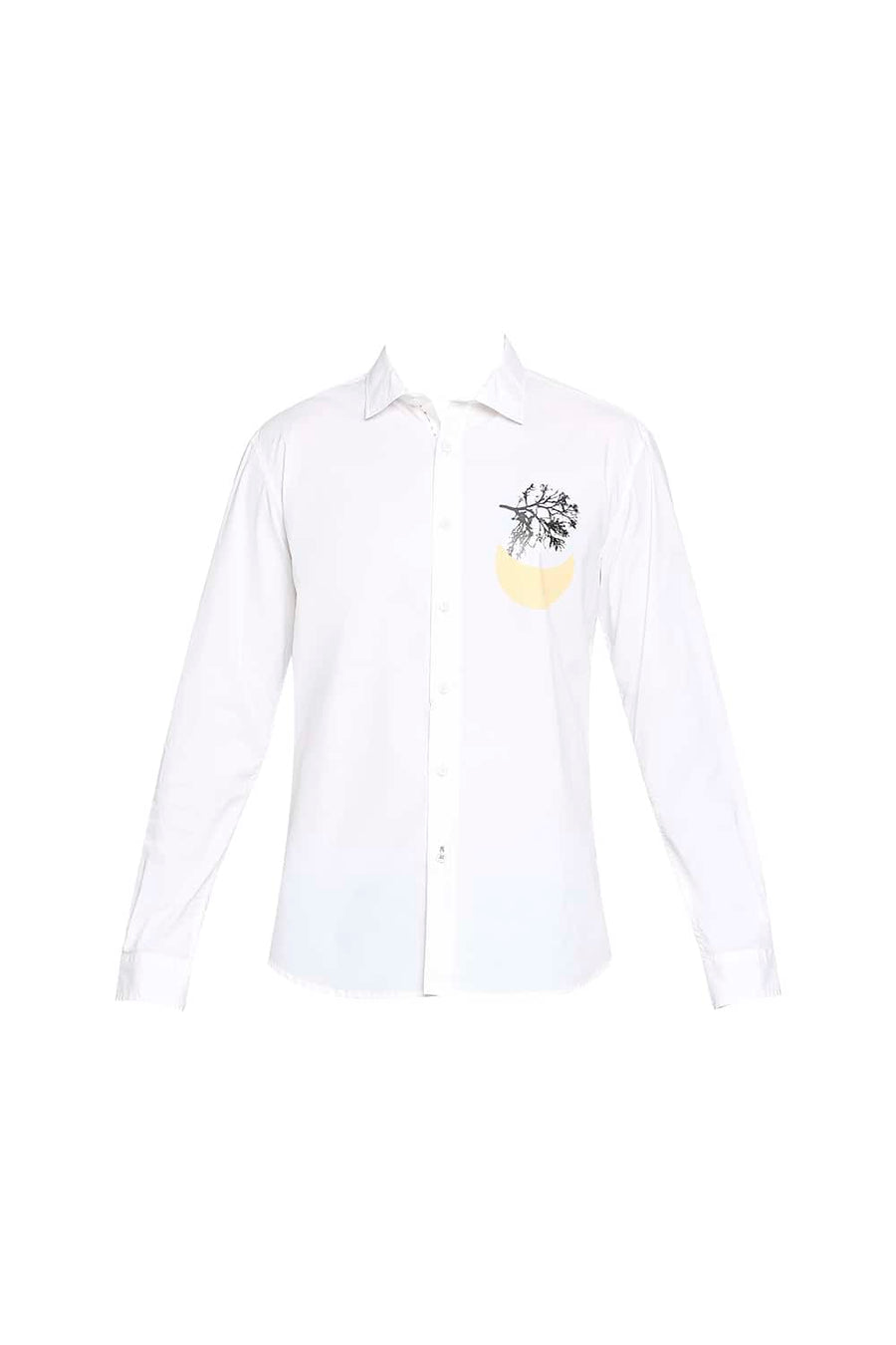 BASICS SLIM FIT SNOW WHITE POPLIN STRETCH SHIRT