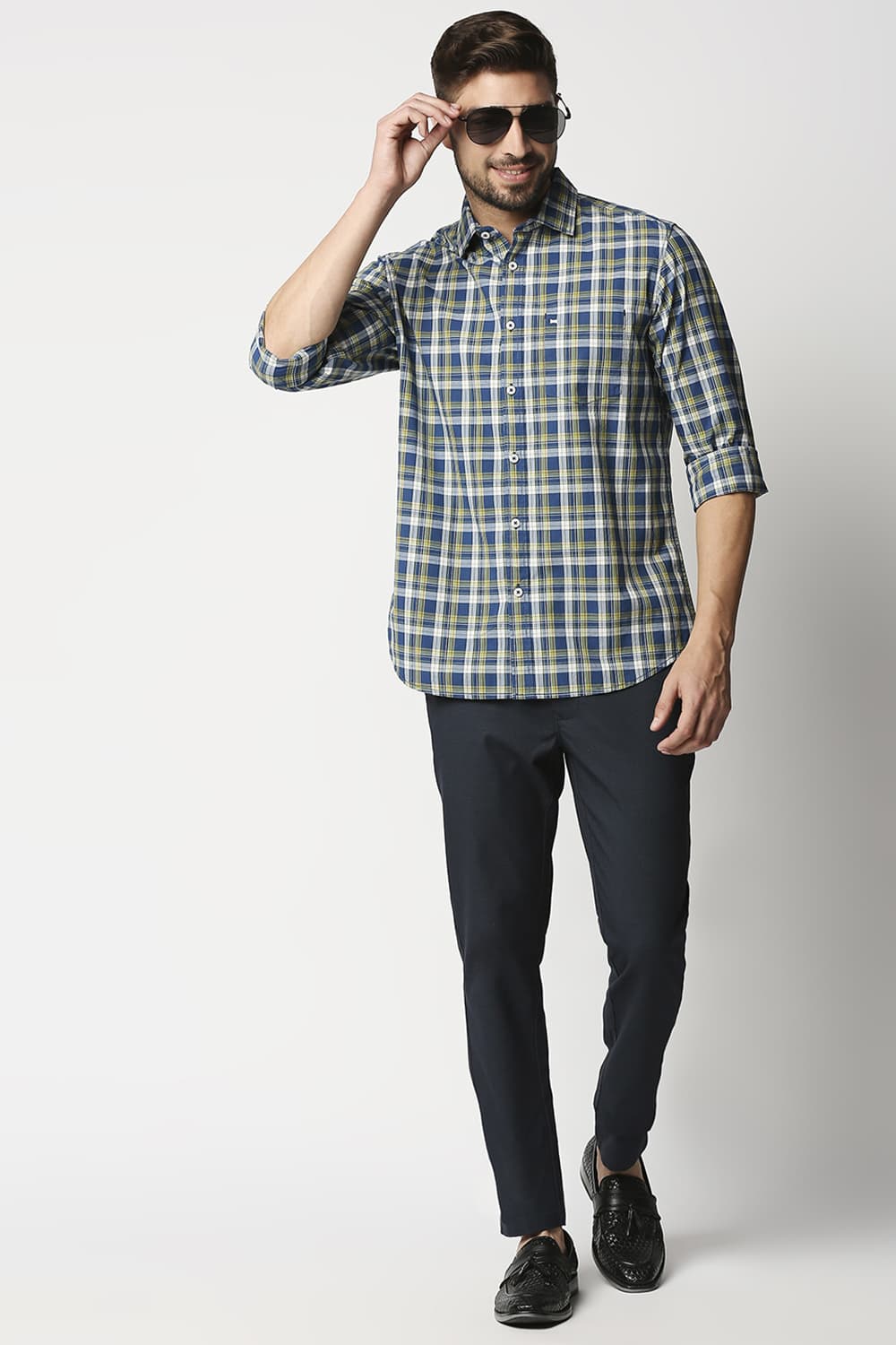 Slim Fit Checks Shirt