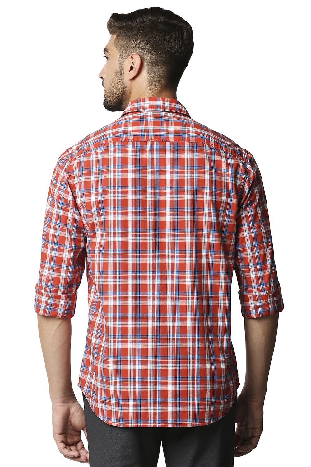 BASICS SLIM FIT CHECKS SHIRT