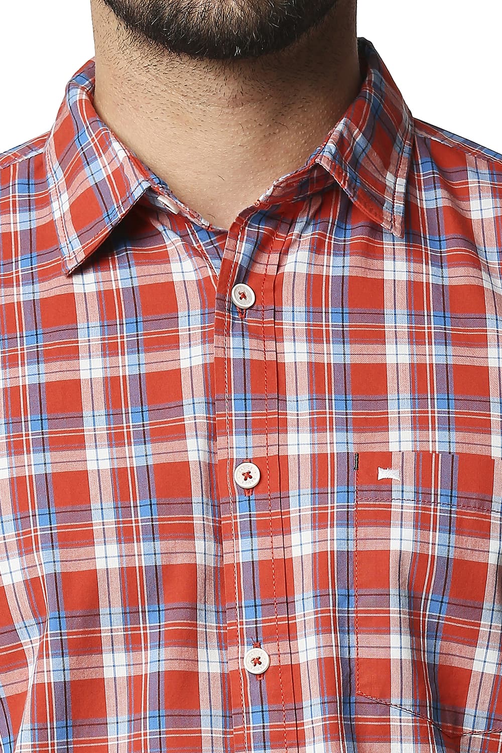 BASICS SLIM FIT CHECKS SHIRT