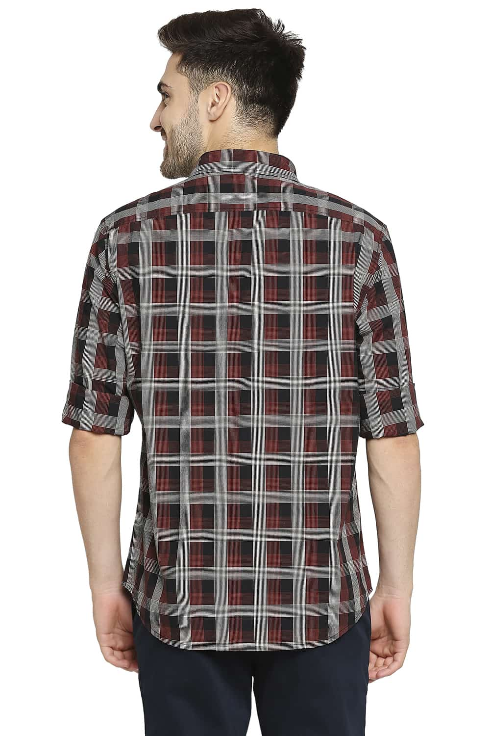 BASICS SLIM FIT CHECKS SHIRT