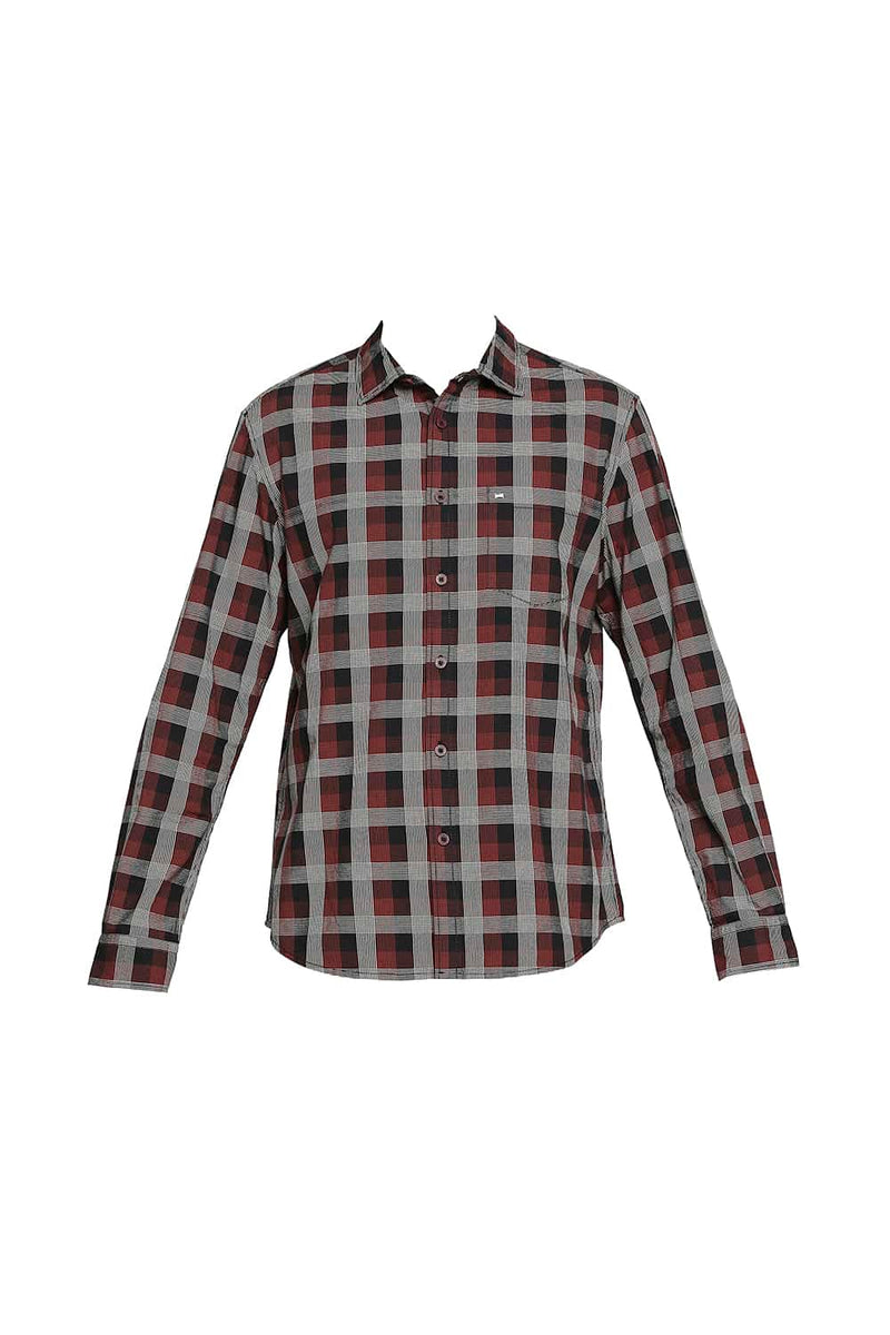 BASICS SLIM FIT CHECKS SHIRT