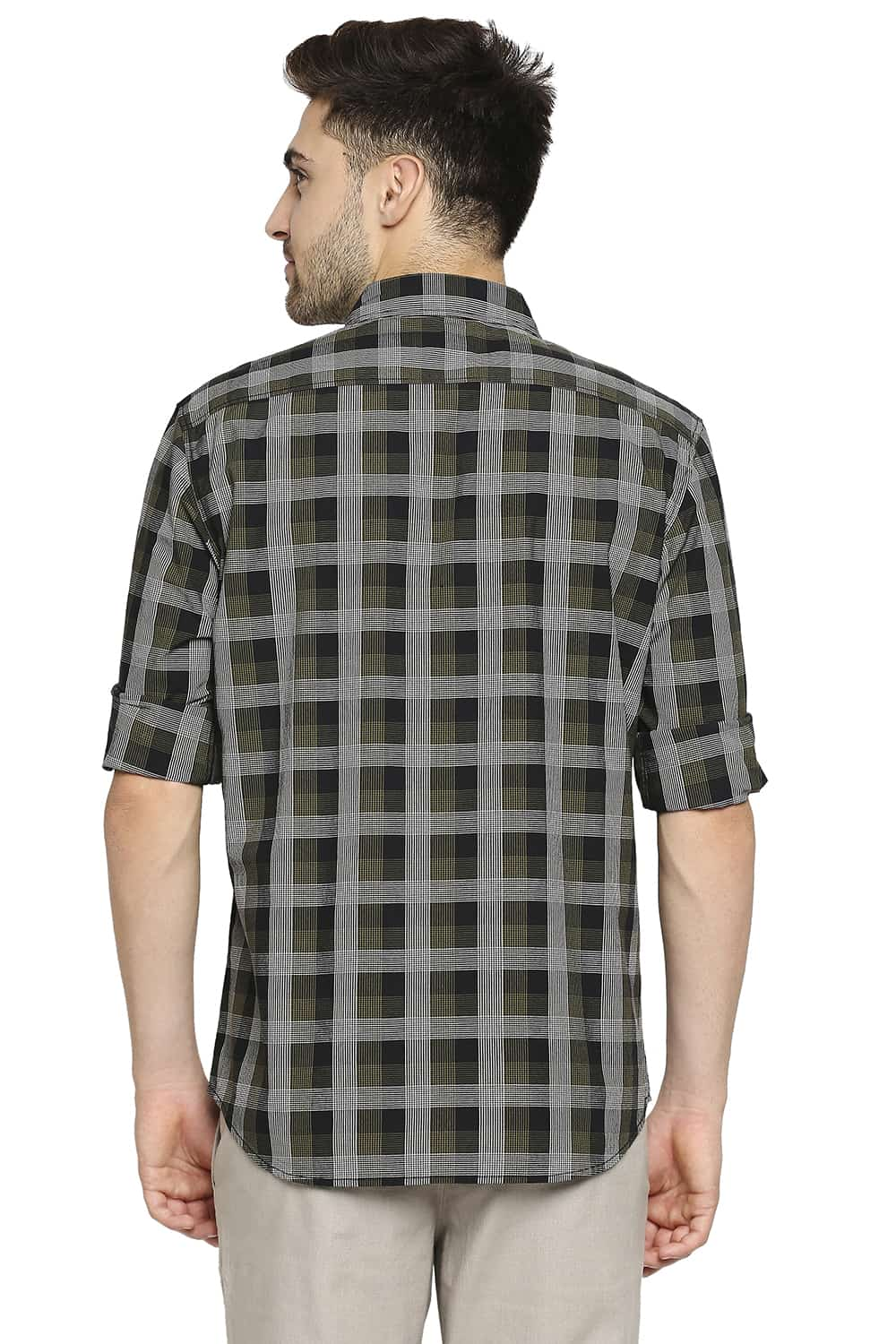 BASICS SLIM FIT CHECKS SHIRT