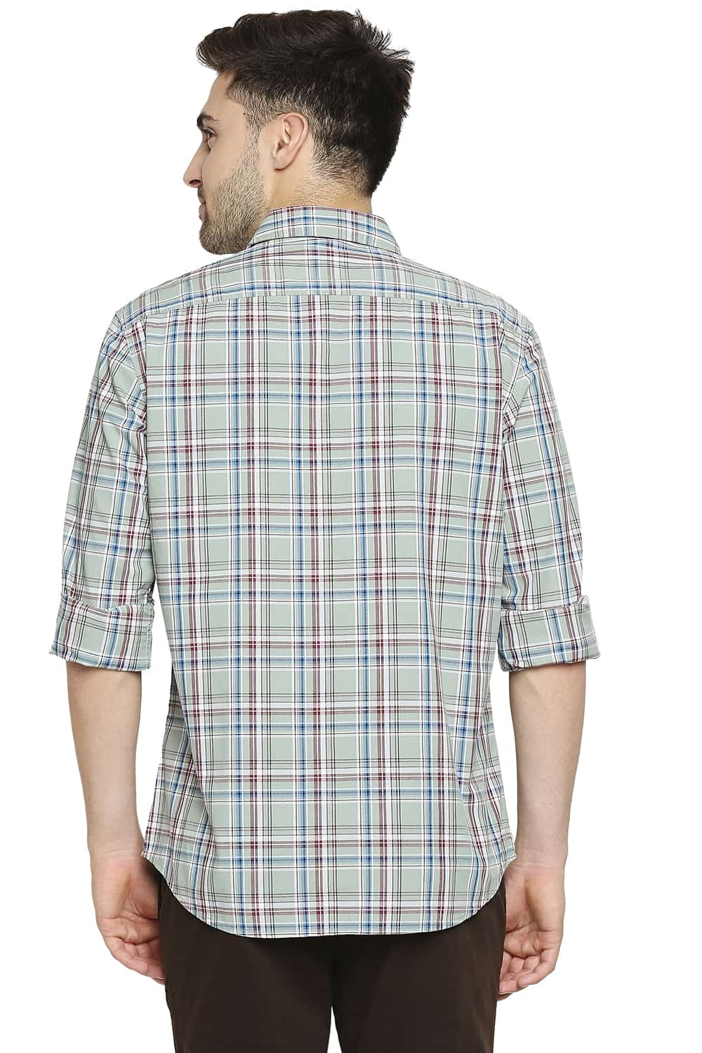 BASICS SLIM FIT CHECKS SHIRT