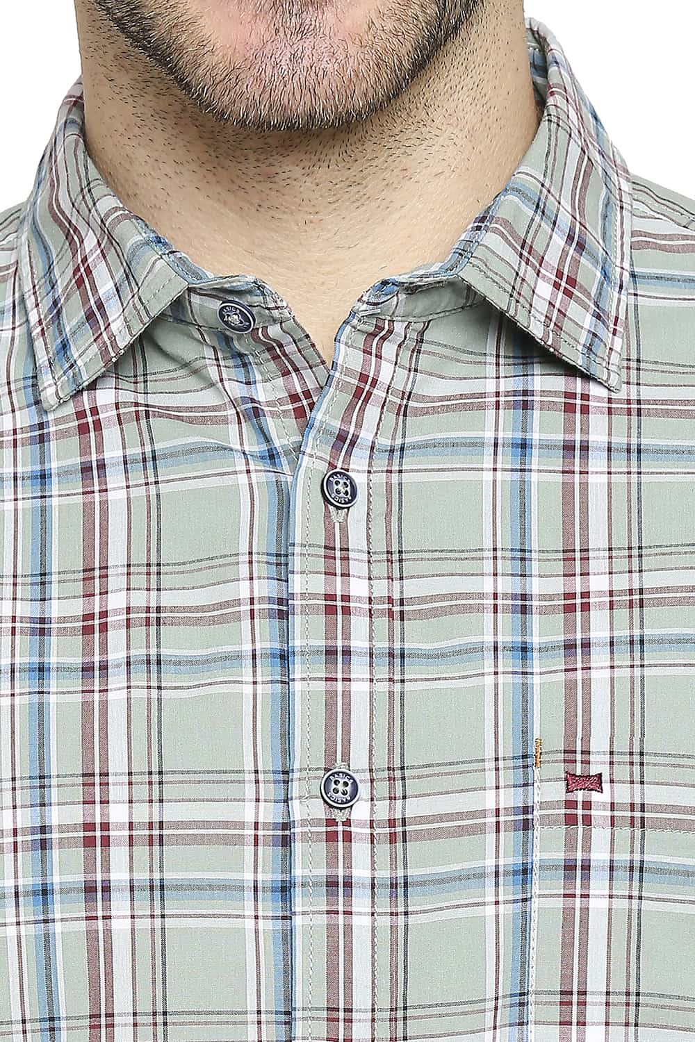 BASICS SLIM FIT CHECKS SHIRT