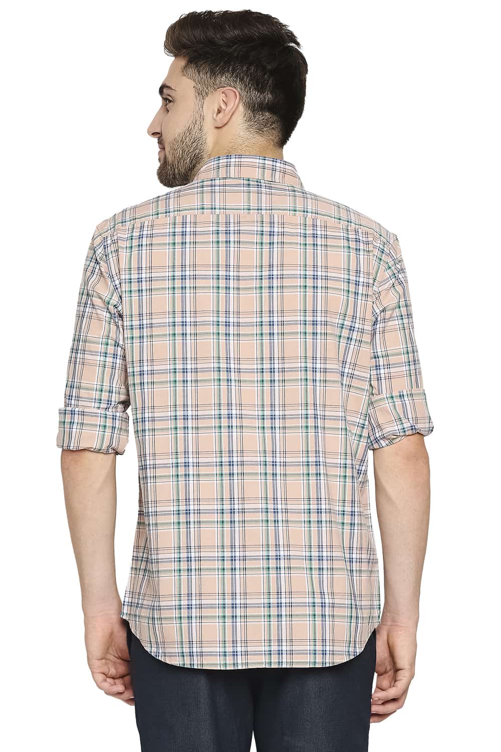 BASICS SLIM FIT CHECKS SHIRT