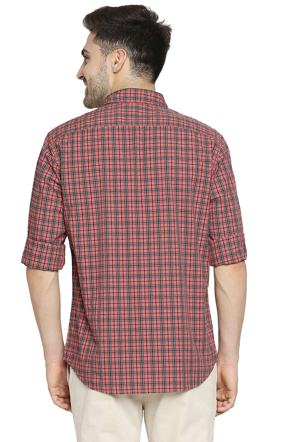 BASICS SLIM FIT CHECKS SHIRT