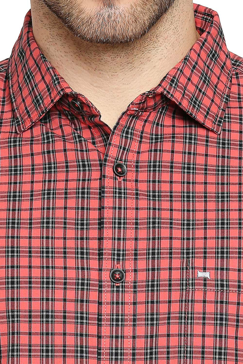 BASICS SLIM FIT CHECKS SHIRT