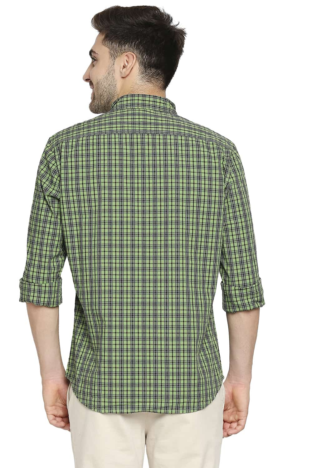 BASICS SLIM FIT CHECKS SHIRT