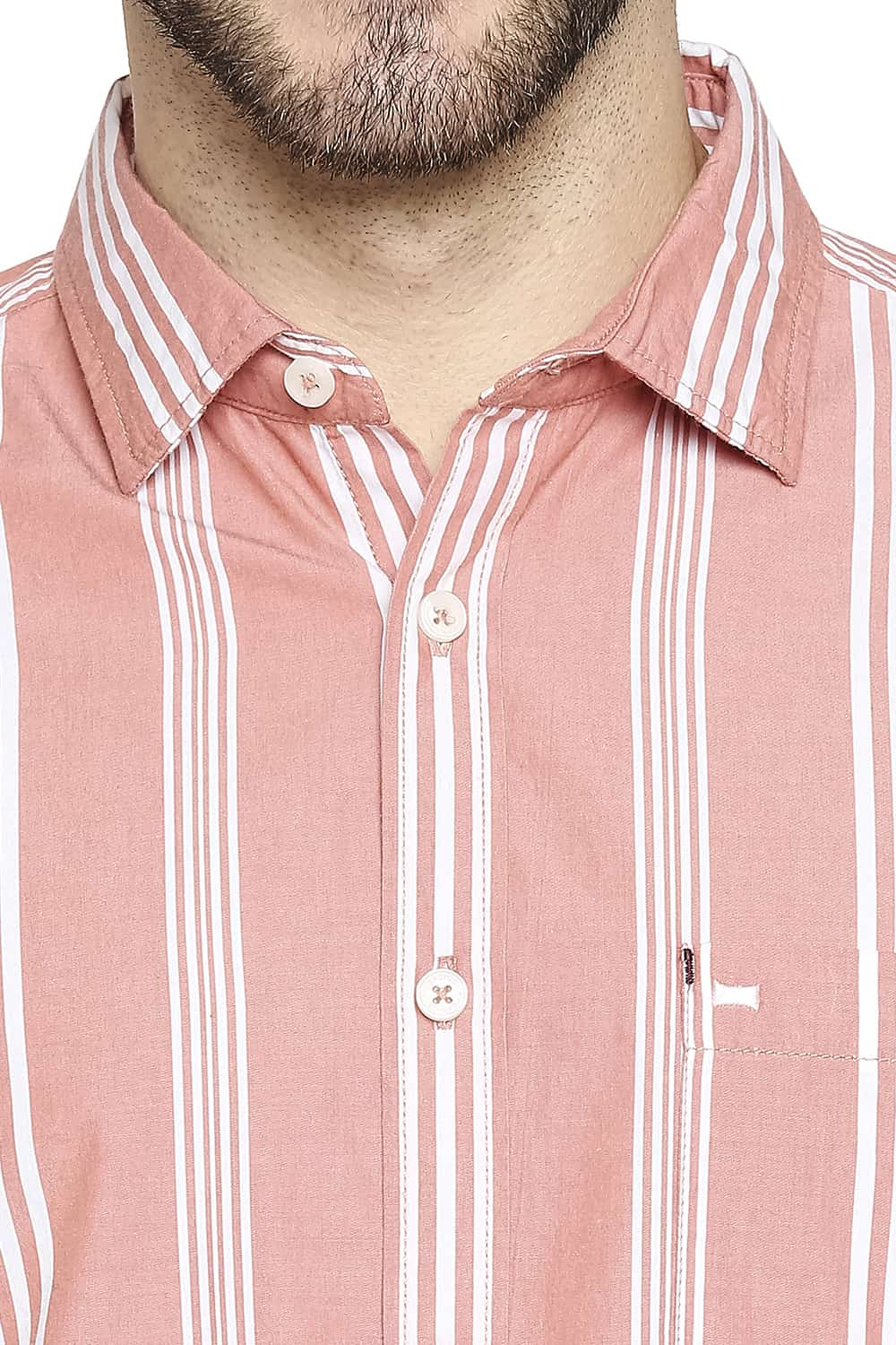 BASICS SLIM FIT STRIPE SHIRT