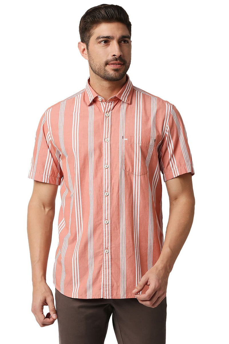 BASICS SLIM FIT STRIPE SHIRT