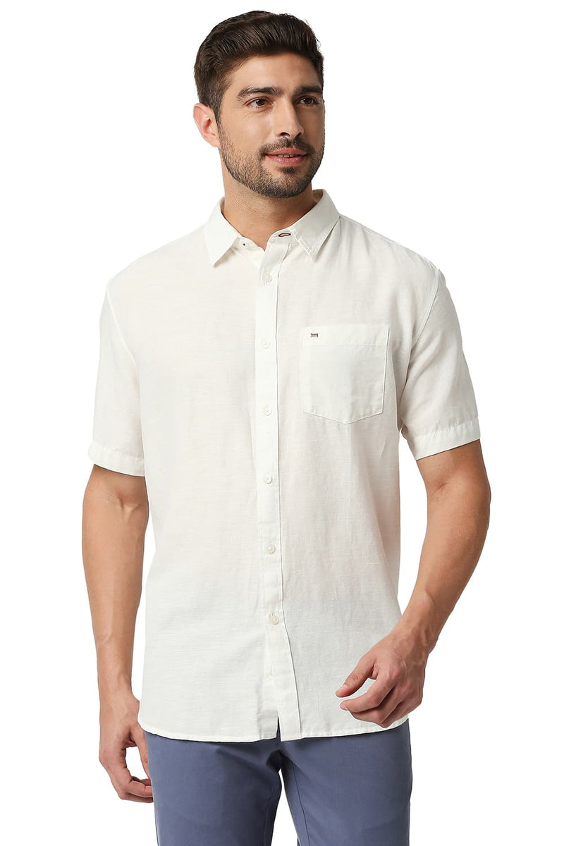 BASICS SLIM FIT COTTON HEMP SHIRT