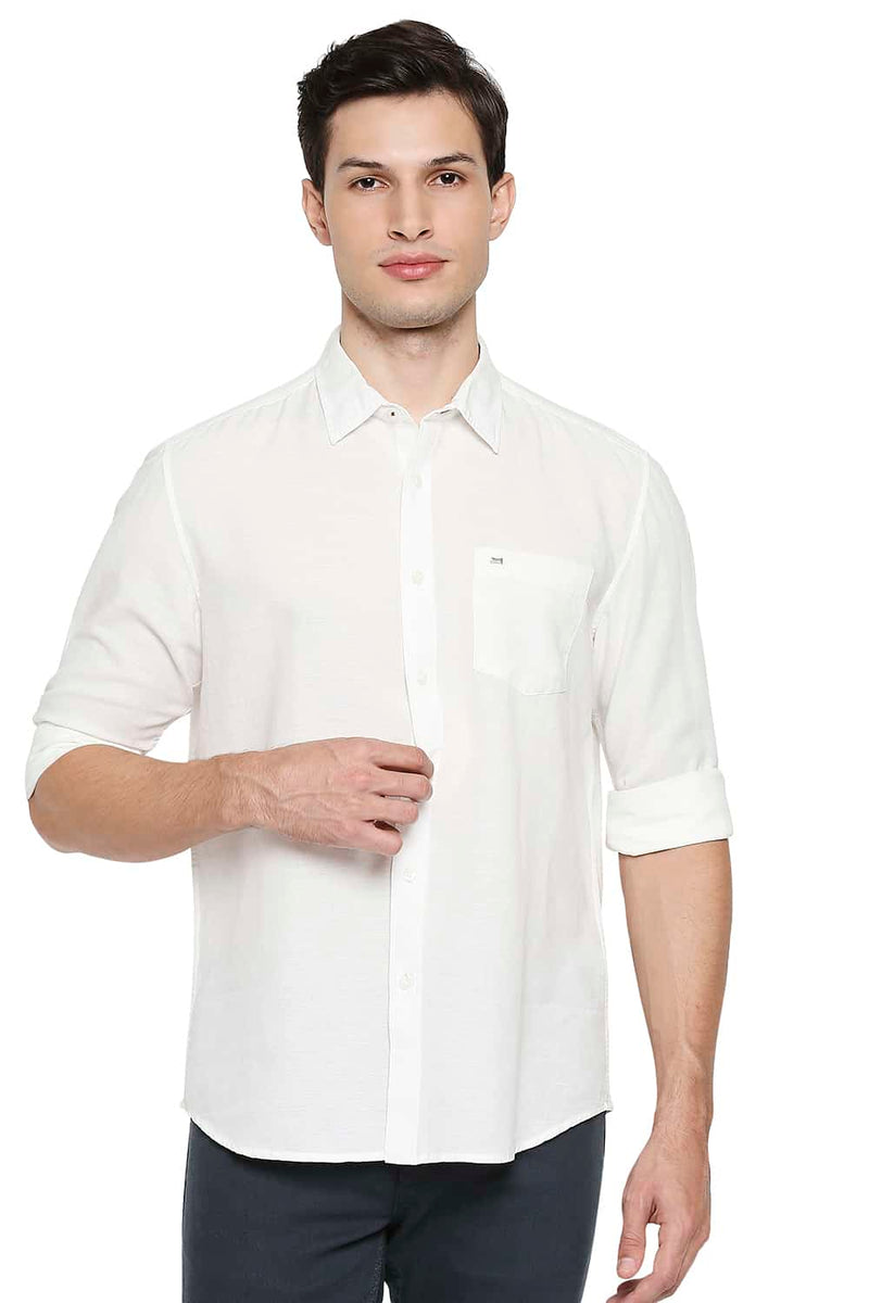 BASICS SLIM FIT COTTON HEMP SHIRT