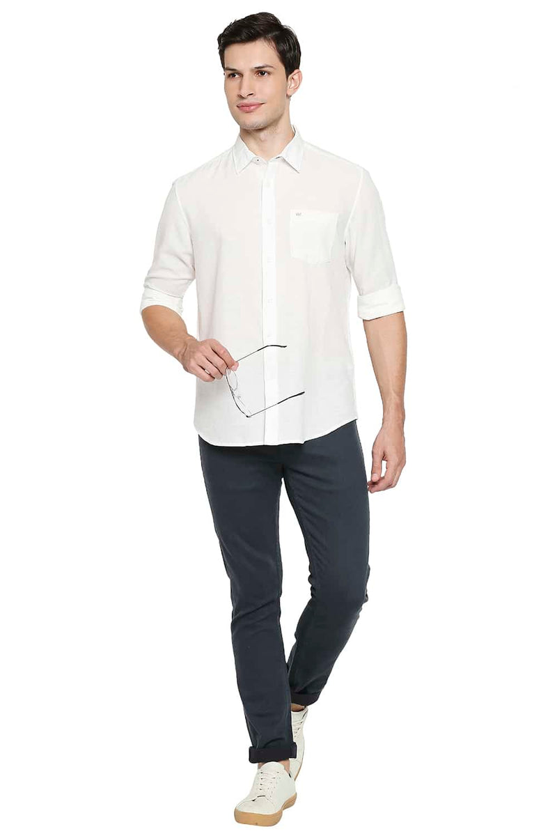 BASICS SLIM FIT COTTON HEMP SHIRT