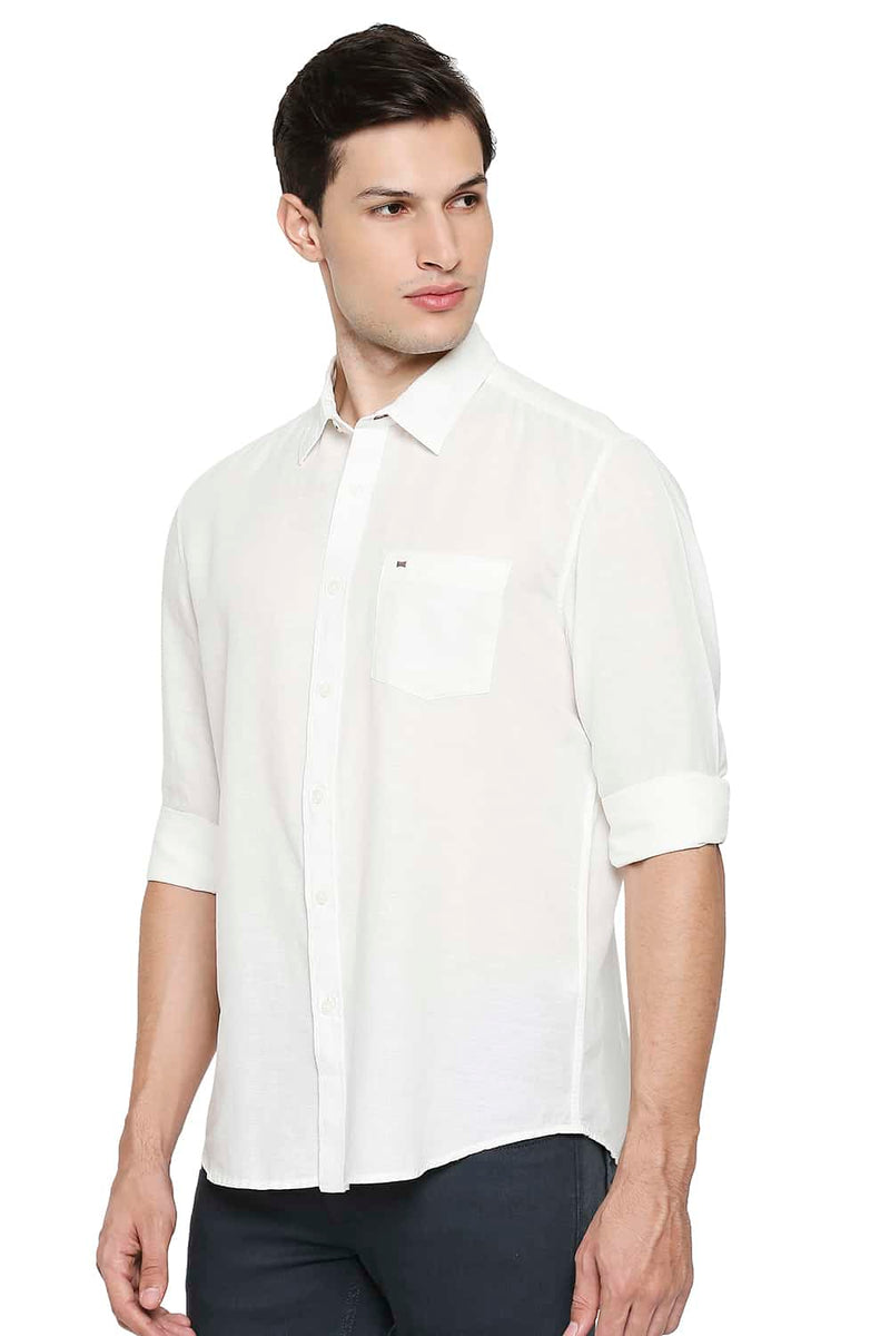 BASICS SLIM FIT COTTON HEMP SHIRT