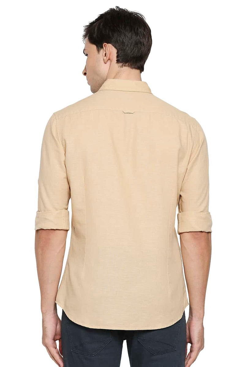 BASICS SLIM FIT COTTON HEMP SHIRT