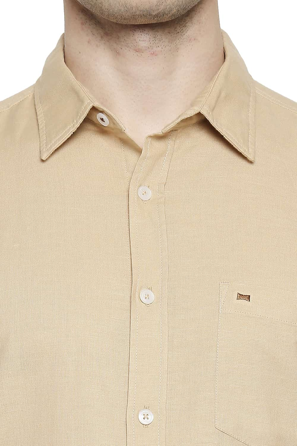 BASICS SLIM FIT COTTON HEMP SHIRT