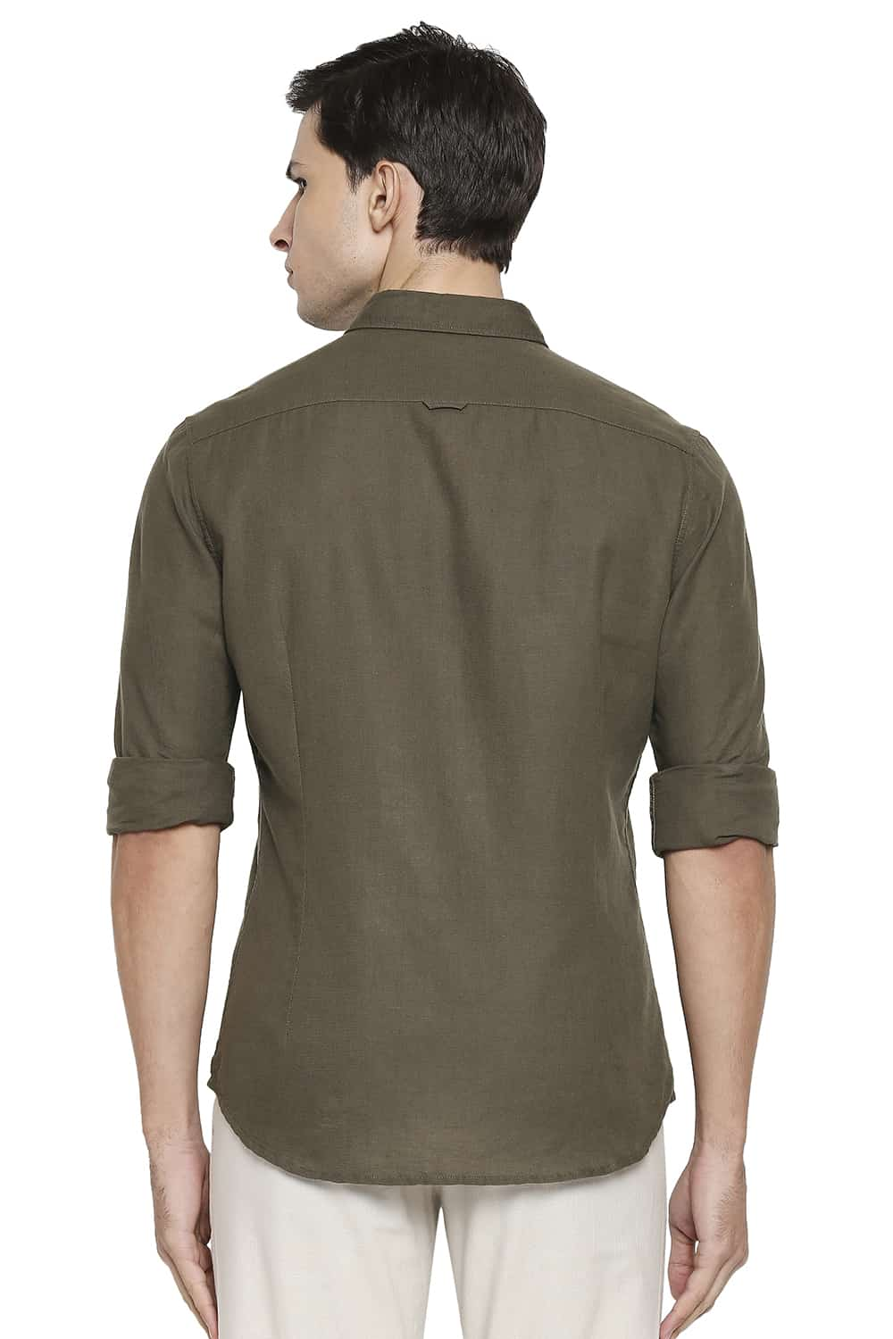 BASICS SLIM FIT COTTON HEMP SHIRT