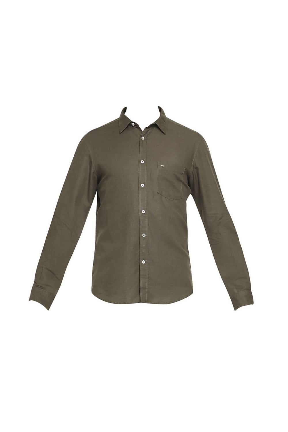 Slim Fit Cotton Hemp Shirt - Main Image