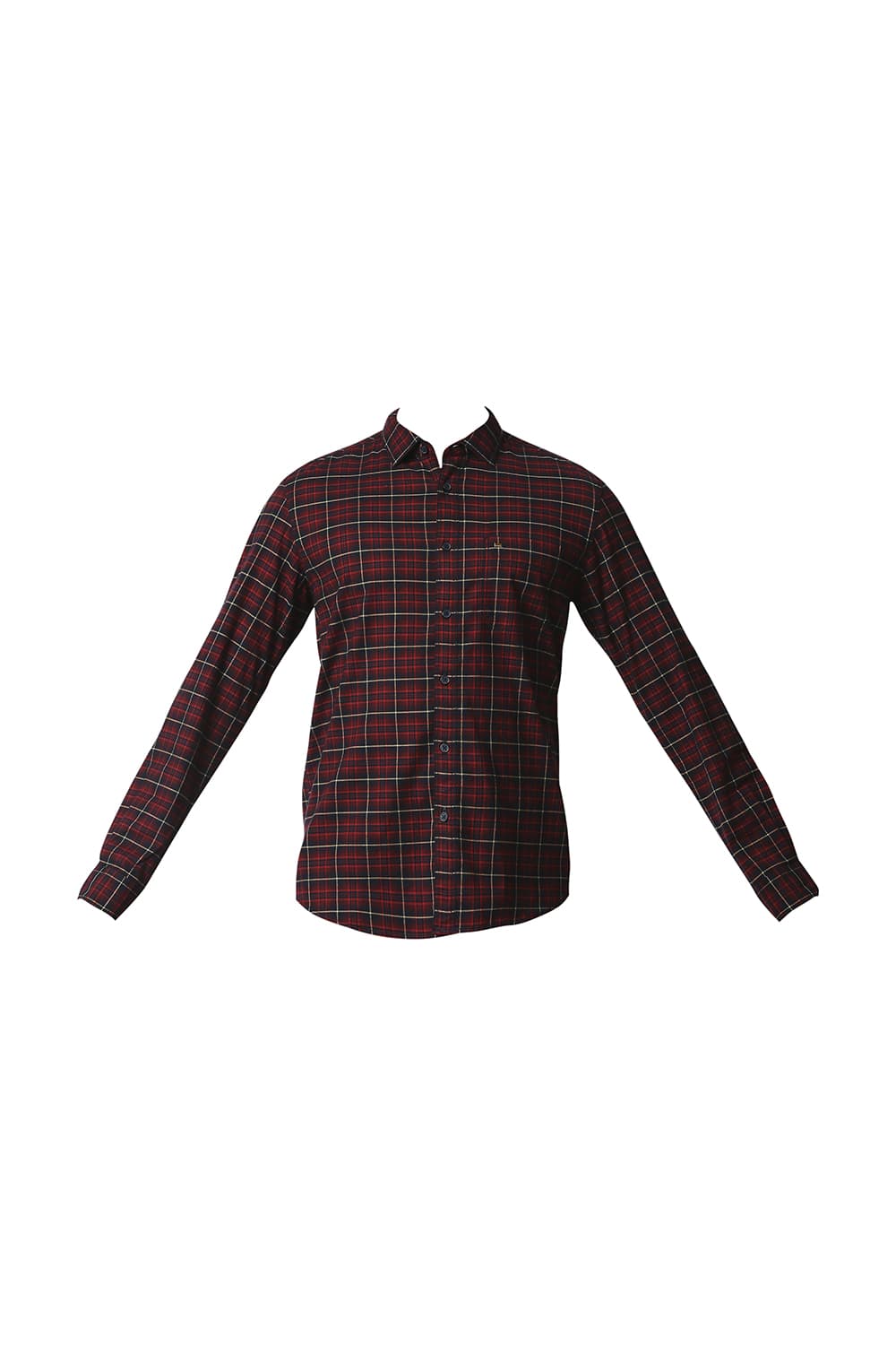 BASICS SLIM FIT STRETCH CHECKS SHIRT