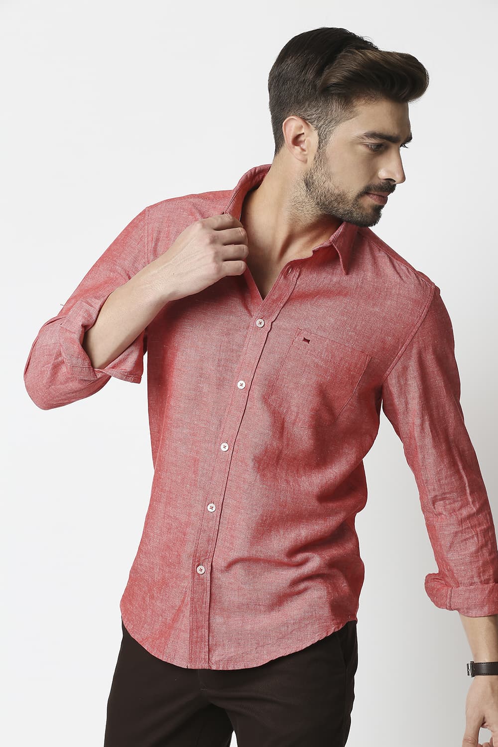 Slim Fit Cotton Linen Shirt