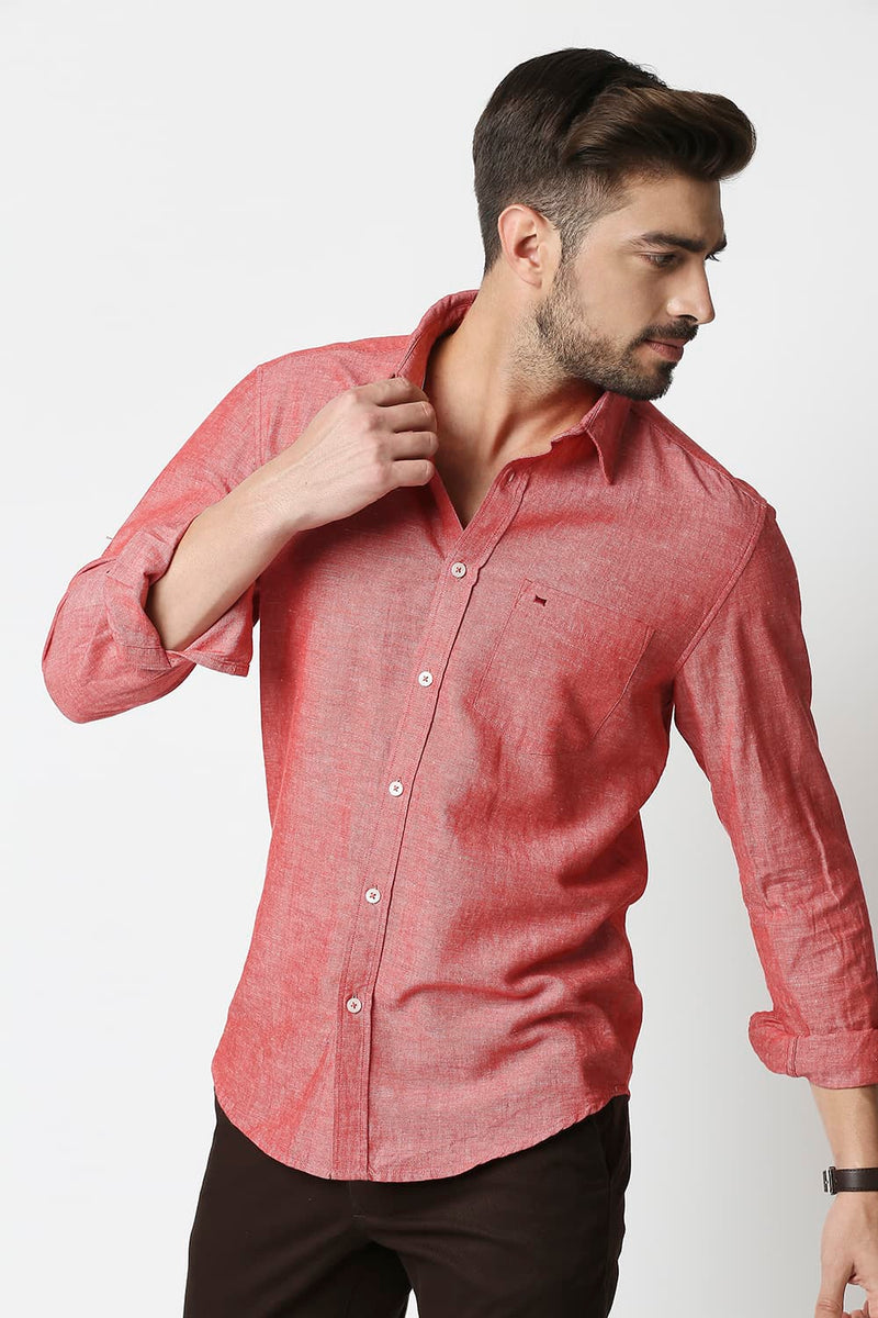 Slim Fit Cotton Linen Shirt