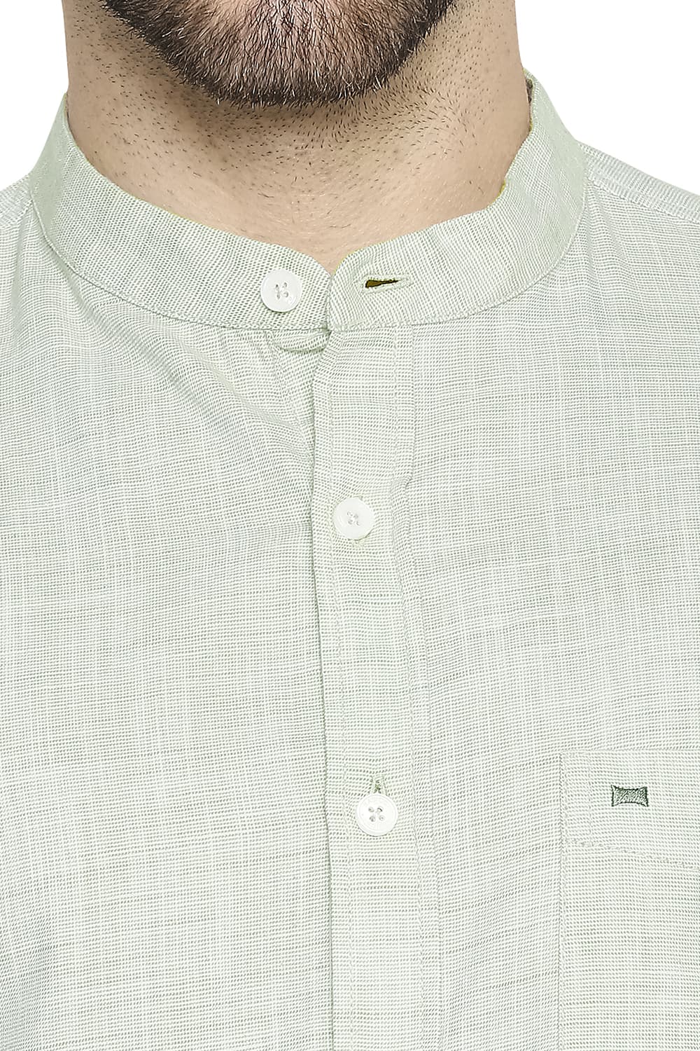 BASICS SLIM FIT SLUB TWILL STRIPE SHIRT