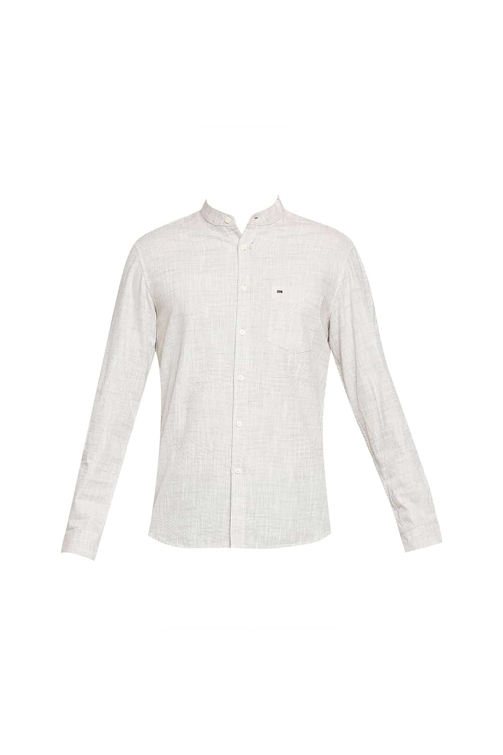 BASICS SLIM FIT SLUB TWILL STRIPE SHIRT