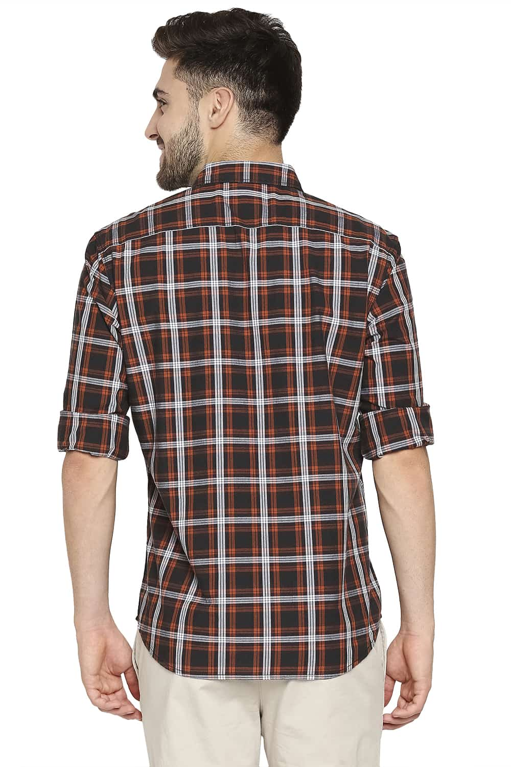 BASICS SLIM FIT CHECKS SHIRT