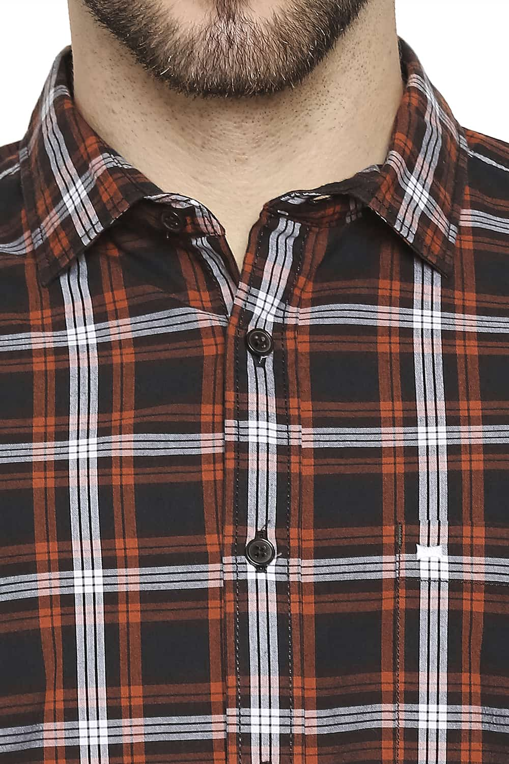 BASICS SLIM FIT CHECKS SHIRT