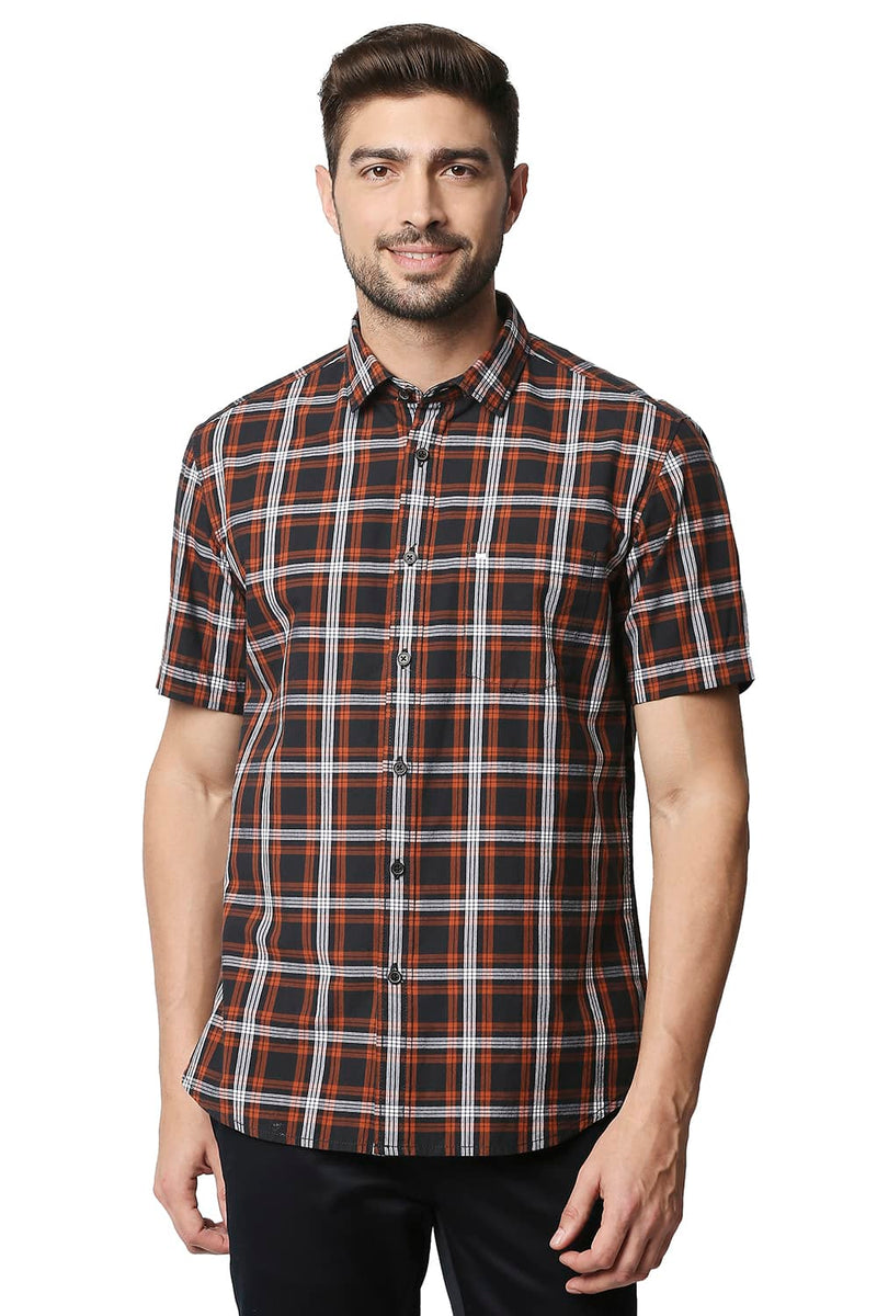 BASICS SLIM FIT CHECKS SHIRT