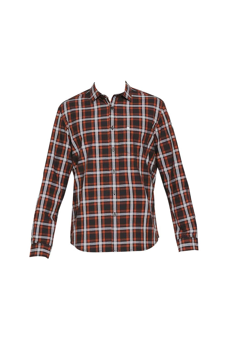 BASICS SLIM FIT CHECKS SHIRT