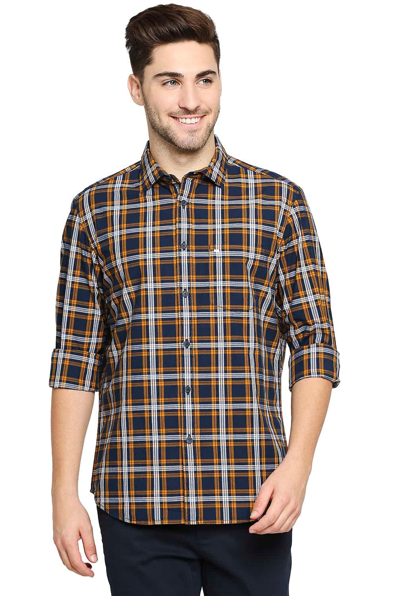 BASICS SLIM FIT CHECKS SHIRT