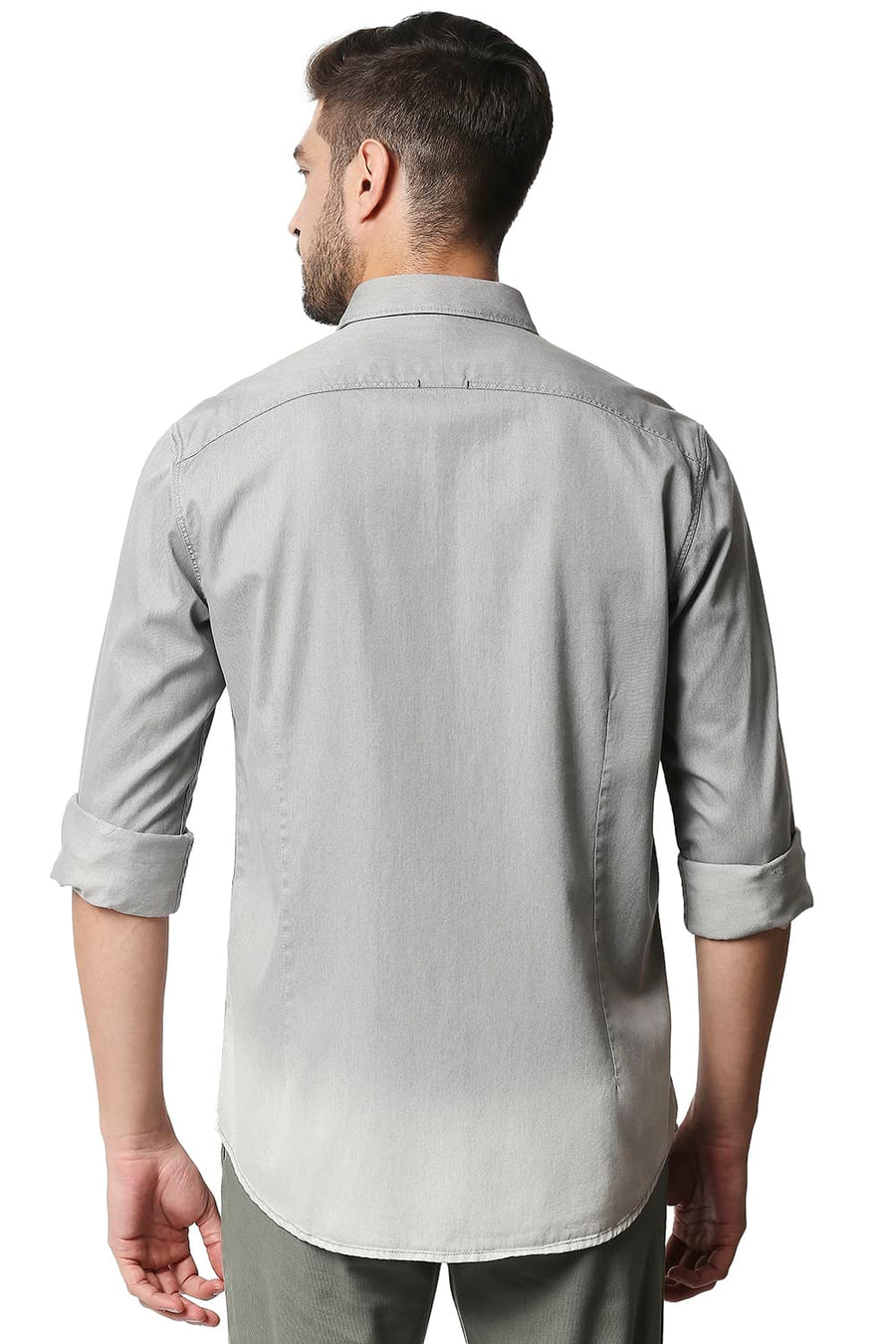 BASICS SLIM FIT HIGH RISE GREY INDIGO SHIRT