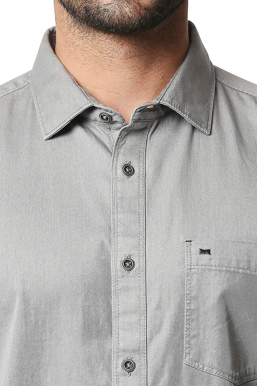 BASICS SLIM FIT HIGH RISE GREY INDIGO SHIRT